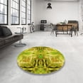 thumbnail image 3 of Ahgly Company Indoor Rectangle Patterned Dark Yellow Green Area Rugs, 2' x 4', 3 of 6