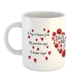 thumbnail image 2 of Ambesonne Mom Ceramic Gift Mug, Love You lettering for Mothers, 11 oz, Red Green and Black, 2 of 4