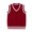 Red, variant on QTBIUQ Knit V-Neck Sweater Waistcoat for Boys Girls Knit Pullover Vest Soft Layering Top Casual School Uniform Outwear