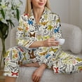 thumbnail image 6 of Pofeuu Insects And Medicinal Herbs Print Womens Pajamas Set Long Sleeve Sleepwear Button Down Nightwear Soft Pj Lounge Sets Button Down Pajamas Women-XX-Large, 6 of 7