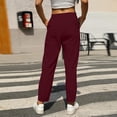 thumbnail image 4 of Seductiva Women's Casual Pants Linen Pants for Women Summer Casual High Waisted Drawstring Lightweight Beach Pant with Pockets Business Work Casual Pants, 4 of 5