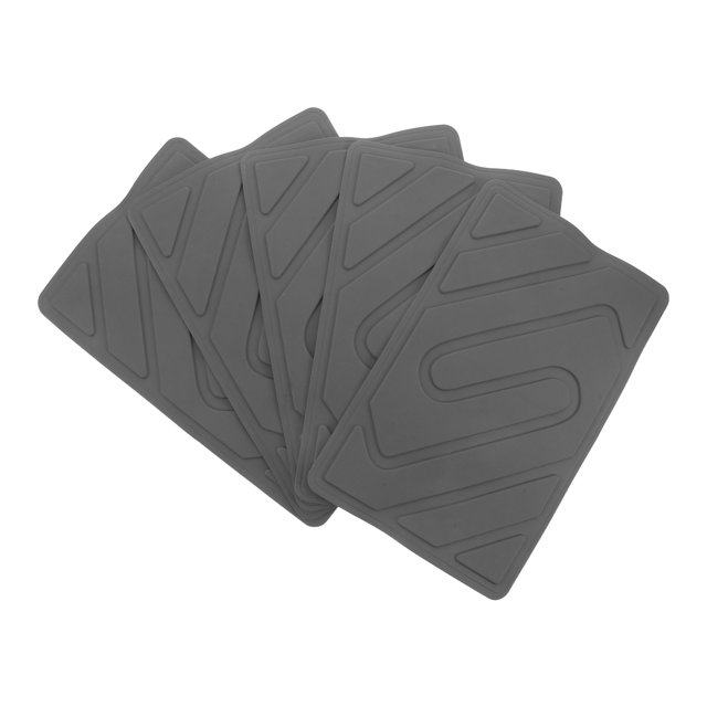 EXHUMKY 5Ud Kit De Parches Para Reparación De Alfombrillas Automotrices En Gris Para Zona Del Conductor