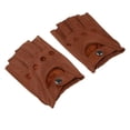 thumbnail image 4 of Guantes de motociclista sin dedos de cuero PU para adultos, estilo punk, para conducir, medio dedo L, 4 of 9