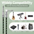 thumbnail image 4 of Sovvid Guitar Cable 6FT Instrument Cable Guitar Cord Electric Guitar Cable Guitar AMP Cord for Bass Guitar Keyboard 1/4 Inch Cable Right Angle Black Green, 4 of 4