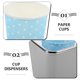 thumbnail image 4 of Dispensador de vasos desechables de agua, dispensador de vasos de papel, portavasos para bebidas con 10 vasos (diseño aleatorio), 4 of 8