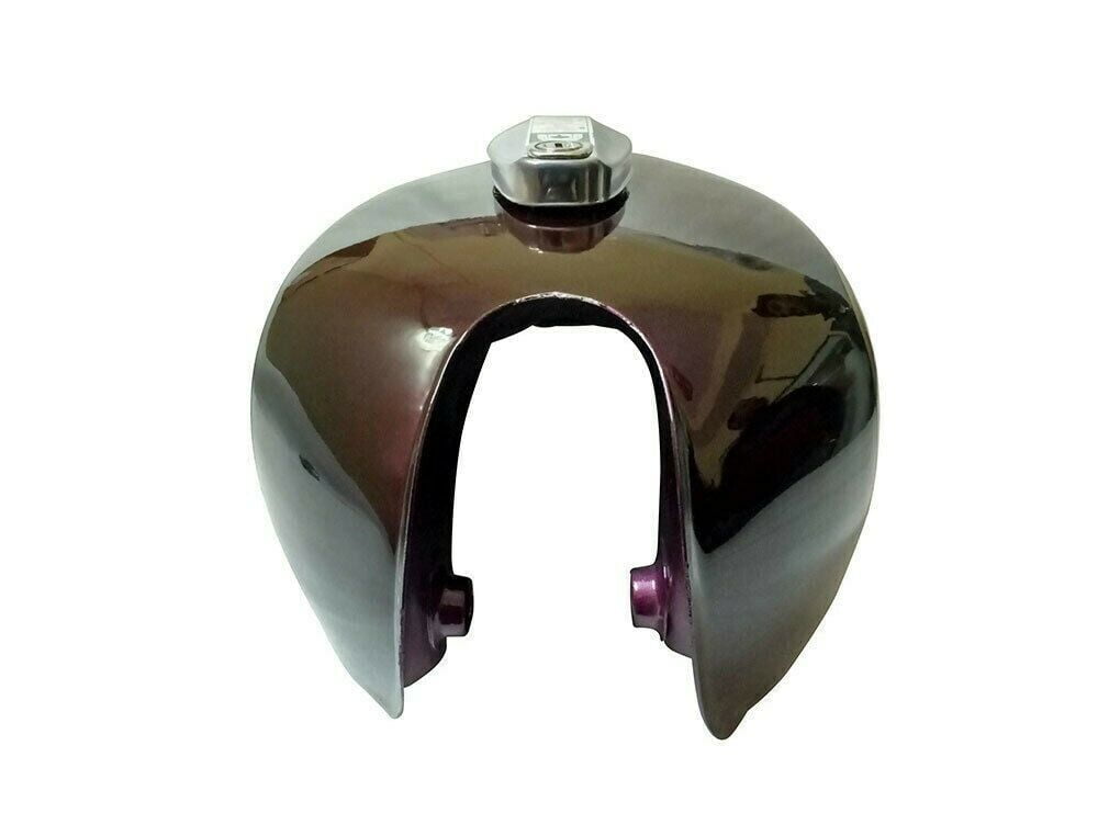 Petrol Fuel Gas Tank Steel Maroon With Chrome LID Cap YAMAHA RX100