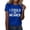 Blue, variant on Tiweut T Shirts for Women I Could Be Meaner Printed Round Neck Short Sleeve Pullover Blouse,Black
