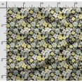 thumbnail image 3 of Soimoi Floral Print,Cotton Poplin, Sewing Fabric Sold by The Yard 42 Inch Wide,Sewing Craft Quilting/Quilt Making Fabric, Green & Black, 3 of 7