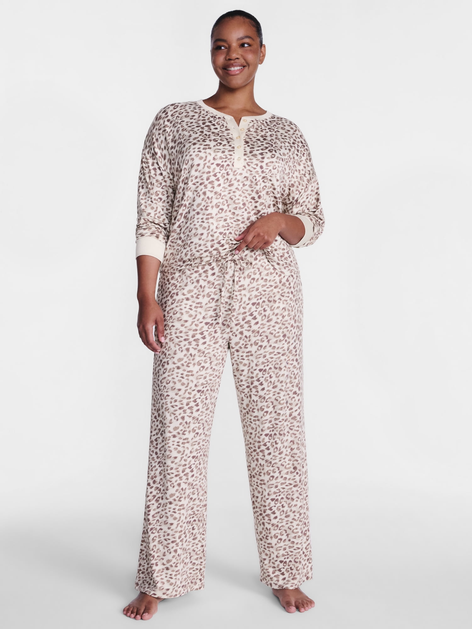 Joyspun Women's Cozy Lounge Collection Hacci Knit Sleep Pants, Sizes XS-3X