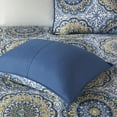 thumbnail image 5 of 6 Piece Reversible Quilt Set with Throw Pillows Blue King/Cal King, 5 of 13