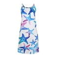 thumbnail image 2 of Daeful Robe d'Été à Bretelles, Robe Midi, Robes Trapèze, Femmes, Décontractée, Imprimé Floral, Évasée, Étoile de Mer, m, 2 of 9