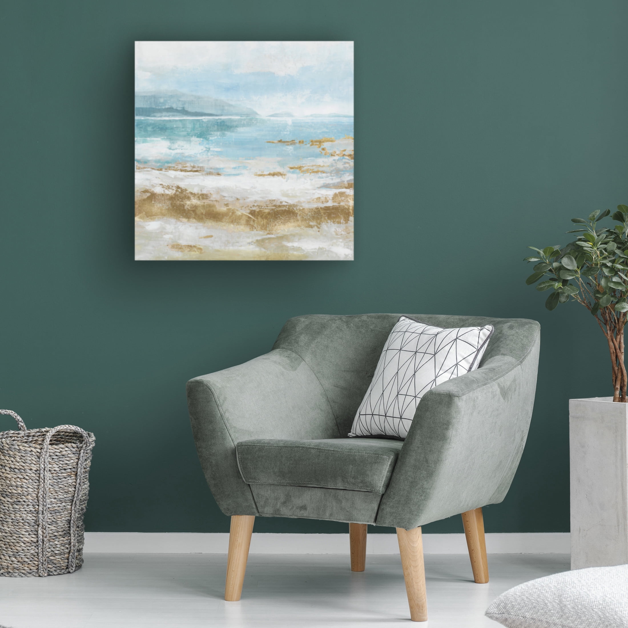 Canvas Wall Art - Max Maxx 'Crashing Waves' Wall Art for Living Room, Bedroom, or Office Décor by Trademark Fine Art - 14 x 14 Inches