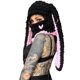 thumbnail image 1 of Cozy Bunny Balaclava Hat with Ears Winter Warm Beanie with Fluffy Scarf, Hooded Knit Hat with Face Ski Mask for Women Girls, 1 of 5
