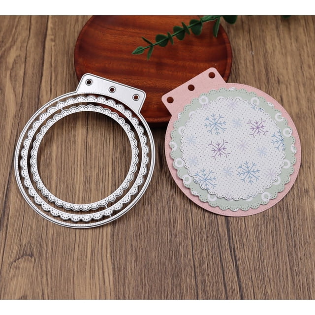 Troqueles de Marco Circular Feemkota en Acero al Carbono para Scrapbooking