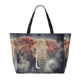 thumbnail image 2 of Fotbe Elephant in Smoke Bolsa de Viaje para Playa - Resistente al Agua, Bolsa Tote de Gran Capacidad y Ligera con 7 Bolsillos para Mujeres y Hombres, 2 of 7