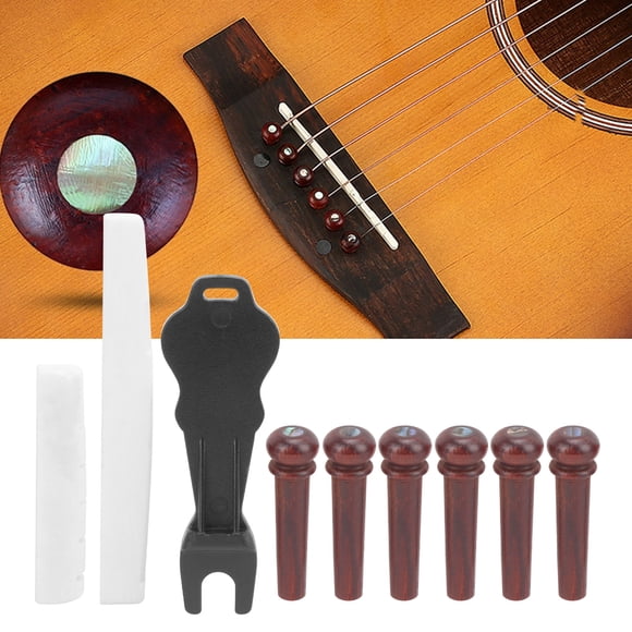 Dioche Guard Guitar Accessories Guitar Bridge Pin Pegs Puller Cocobolo Wood Stringed Instrument Accessories Replacement Guitar