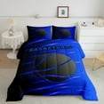 thumbnail image 3 of Feelyou Modern Basketball Boys Bedding Comforter Set, Est Sleep Sports Game Twin Comforter Sets, Blue Stripes Abstract Reversible Bedding Set, Lightweight Room Decor, 2pcs, 3 of 9