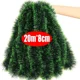 thumbnail image 3 of Venta al por mayor de cintas de oropel navideñas, guirnalda de cinta de caña verde, adorno colgante para árbol de Navidad, decoración para fiestas en el hogar, 3 of 5