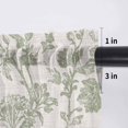 thumbnail image 3 of Farmhouse Sage Green Sheer Curtains Valances for Windows Vintage Flower Leaf Botanical Chiffon Kitchen Valances for Cafe, Rod Pocket Voile Window Treatments Curtains for Living Room Bedroom, 42"x12", 3 of 9