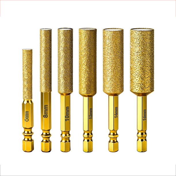 Broca, broca, cabezal de perforación y rectificado, vástago hexagonal, cabezal de rectificado, herramientas para perforar azulejos y vidrio, regalos para hombres, juego de herramientas, regalos para h