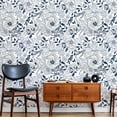thumbnail image 6 of DAZLUTE Peel and Stick Removable Wallpaper White Blue Floral Contact Paper Wallpaper,17.72" x 118", 6 of 8