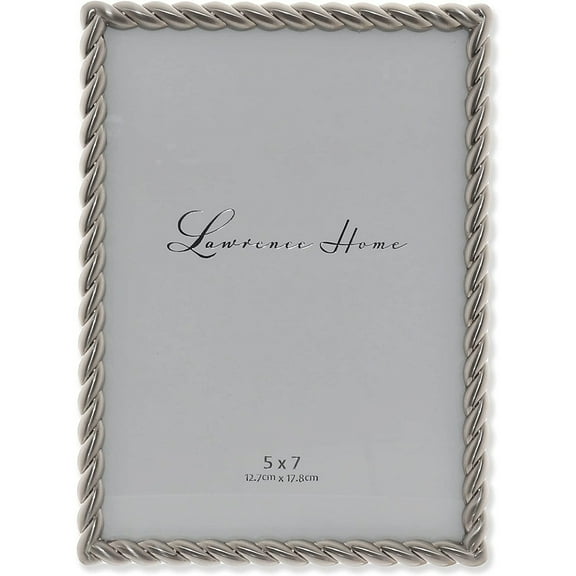 BRUSHED NICKEL ROPE 5x7 frame - 5x7