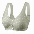 thumbnail image 2 of Herrnalise Women's Lace Edge Vertical Stripe Back Bra Padded Bra Wireless Lingerie For women, 2 of 4