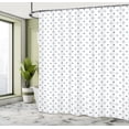 thumbnail image 4 of Ambesonne Geometric Shower Curtain, Flowers Old Fashioned Art, 69"Wx70"L, Slate Blue, 4 of 4