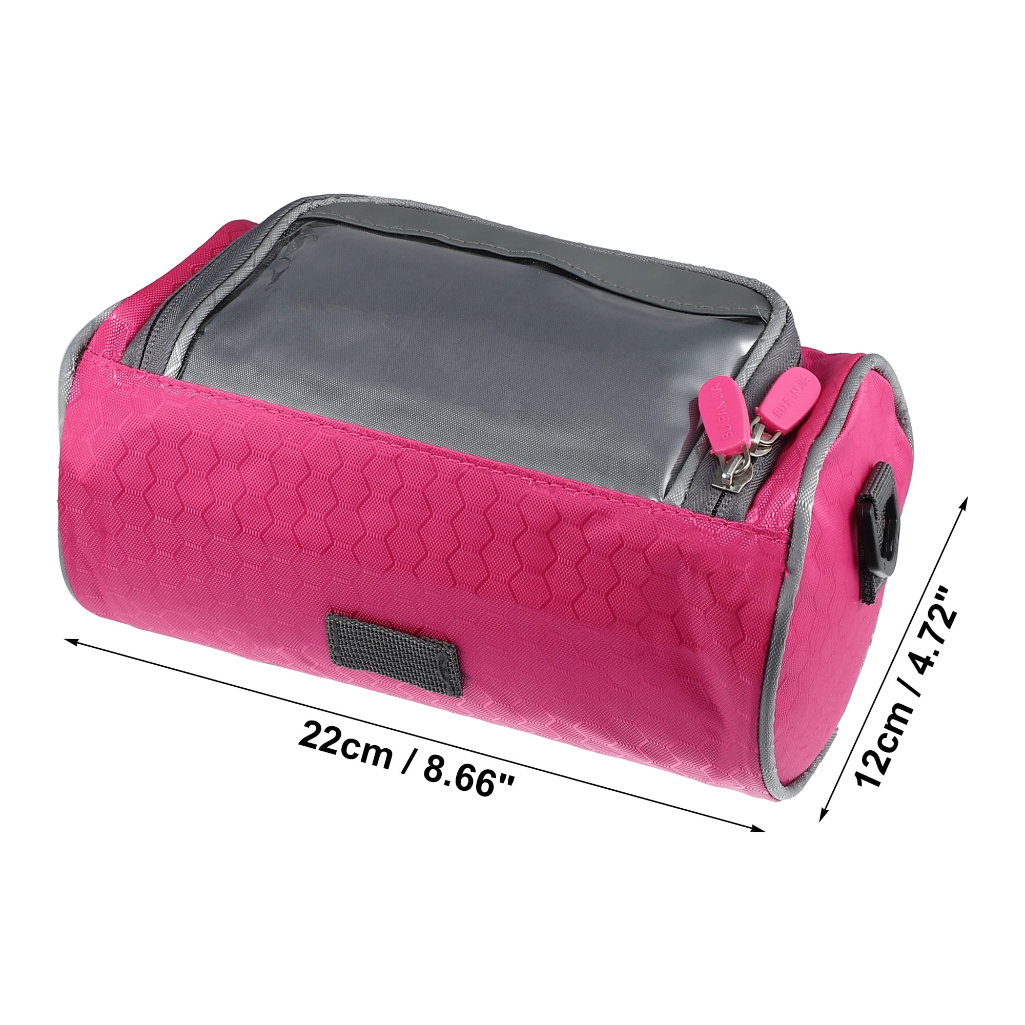 Unique Bargains Bike Handlebar Bag with Touch Screen Holder Red