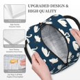 thumbnail image 3 of Yiaed White Swam Print Lunch Bag Adult Insulated Lunch Box, Leakproof Cooler Food Lunch Containers Reusable High Capacity Lunch Tote Bags-One Size, 3 of 6