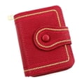 thumbnail image 2 of Cartera de cuero con bloqueo RFID para mujer, tarjetero, organizador con múltiples ranuras, monedero con cierre de cremallera, plegable, 12 x 3 x 9,4 cm., 2 of 2
