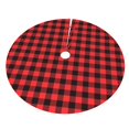 thumbnail image 5 of Cauagu 36" Christmas Tree Skirt Buffalo Plaid Red Black Pattern Christmas Tree Decorations Tree Mat for Xmas Decorations Occasion Holiday Home Decor -36", 5 of 7
