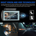 thumbnail image 3 of Dual Dash Cam Front and Inside 1440P+1080P Car Black Box Dash Camera 3 Inch IPS Camera Recorder Night Vision, 3 of 8