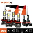 thumbnail image 1 of 6pcs For Nissan Rogue 2014-2020 H11 LED Headlight Bulbs LED High Low Beam Fog Light 6000K, 1 of 1