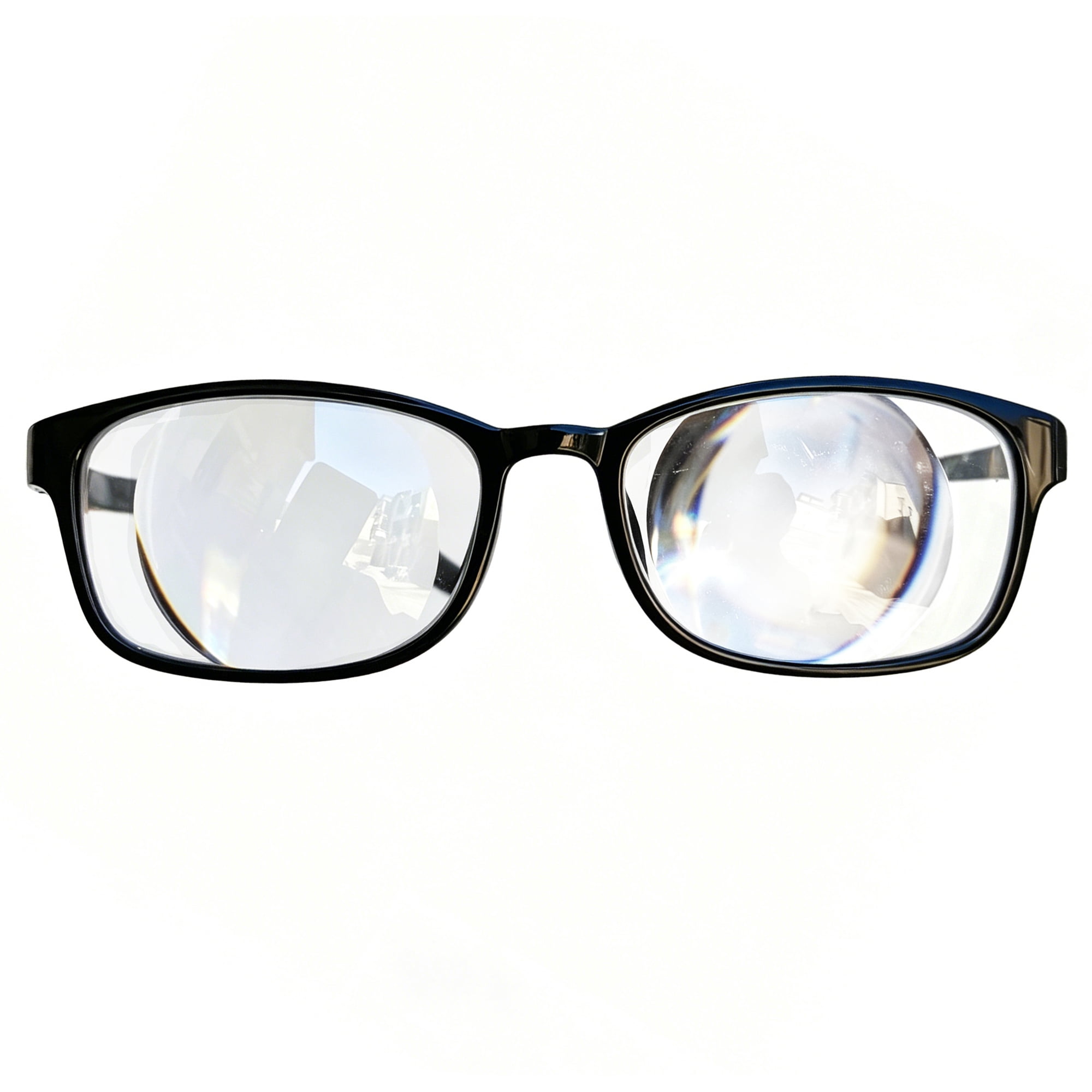High Magnification Reading Glasses for Men Women, Lightweight TR90 Black Rectangular Frame Strong Power Readers +8.00