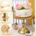 thumbnail image 3 of ABCISI Metal Cake Stand 10 Inch Round Birthday Cake Stand Dessert Cupcake Display Tray Holder for Wedding Baby Shower Christmas Baking Party Supplies (Gold), 3 of 7