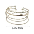 thumbnail image 3 of Fiudx Elegante Juego de Pulseras, 5 Piezas de Brazaletes de Cuentas Negras, Brazaletes Únicos En Forma de Corazón, Un Regalo de Moda para Ocasiones Especiales y Festividades, Perfecto para Mujeres, H, 3 of 4