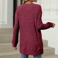 thumbnail image 4 of JUUNthy Womens Tunic Sweater, Loose Fit Long Sleeve Crewneck Fall Casual Pullover Ribbed Knit Tops Burgundy L, 4 of 13