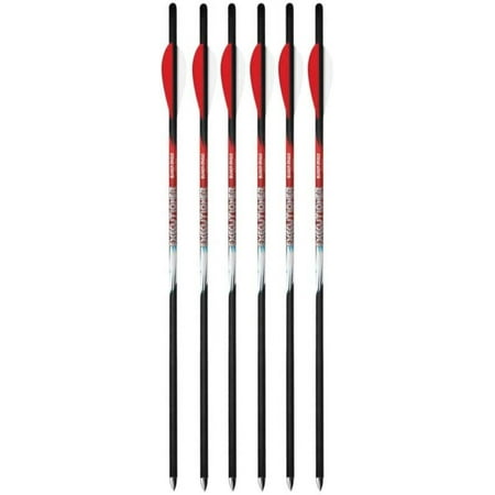 Black Eagle - BE-EXB-6 Executioner Crossbow Fletched Carbon Arrows/Bolts - 20/.001 - 6 Pack