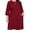 D1-Burgundy, variant on Nightgowns for Women Plus Size, Heart Print 3/4 Sleeve Henley Sleep Dress with Pocket, Soft Stretch House Dress for Sleeping & Lounging, Pink Hearts