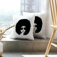 thumbnail image 6 of LALILO Throw Pillow Covers Portrait Beautiful African America Cushion Cover 18" x 18", 2 Pack, 6 of 6