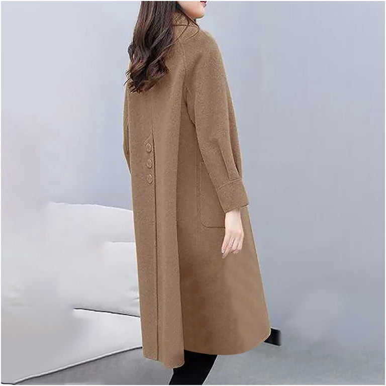 Olyvenn Womens Pea Coat Plus Size Wool Coat Long Winter Coat Elegant Dress Coat Office Work Jacket Business Casual Coats Khaki M - Walmart.com Olyvenn Womens Pea Coat Plus Size Wool Coat Long Winter Coat Elegant Dress Coat Office Work Jacket Business Casual Coats Khaki M - Walmart.com