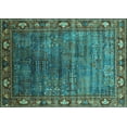 thumbnail image 1 of Ahgly Company Indoor Rectangle Oriental Turquoise Blue Traditional Area Rugs, 2' x 5', 1 of 4