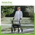 thumbnail image 3 of ZENART Mobility Rollator Walker for Seniors Adult with Adjustable Seat and 10" Wheels, Black, 3 of 8
