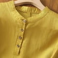 thumbnail image 5 of Guzom Fashion Womens Summer 1/2 Sleeve Round - Neck Blouse for Casual Comfort,Yellow,Size 4XL, 5 of 9