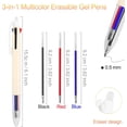 thumbnail image 2 of shiyou-Erasable Ballpoint Pen,3-in-1 Multicolor Erasable Gel Pens for Make Mistakes Disappear,0.5mm Ink Gel Pens Quick-drying Rolling Ball Pens with Eraser,3-Color Retractable Erasable Pens (18 PCS), 2 of 4