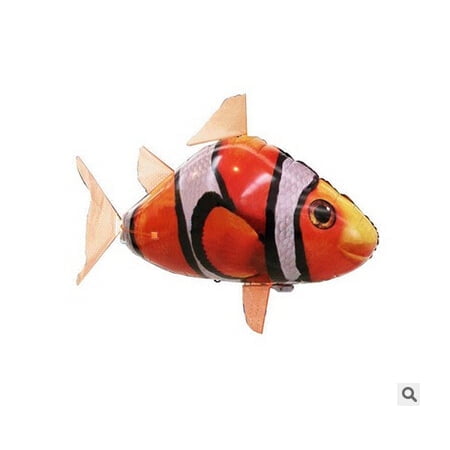 Remote Control Flying Air Shark Toy RC Radio Inflatable Clown Fish Balloons Gift