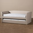 thumbnail image 5 of Baxton Studio Camino Modern and Contemporary Fabric Upholstered Daybed with Guest Trundle Bed, Multiple Colors, 5 of 24