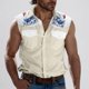 thumbnail image 1 of Camiseta sin mangas con cuello vuelto para hombre, estilo informal, a la moda, con estampado, cuello vuelto, sin mangas, bolsillos, deportiva, de poliéster, 1 of 5