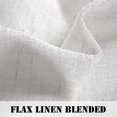 thumbnail image 4 of 2x Tab Top Curtains Natural Linen Blended Airy Curtains For Living Room Home Decor Reducing Bedroom Drape Panels, White, 4 of 5